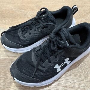 Under Armour Kids Black and White Athletic Sneakers